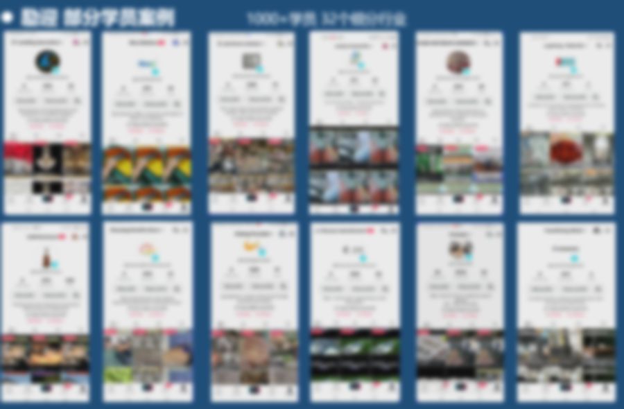励迎部分学员海外社媒账号墙（已打码）
